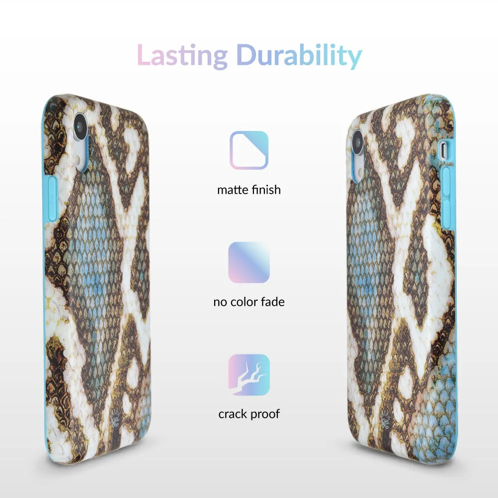 Blue Snakeskin iPhone Case