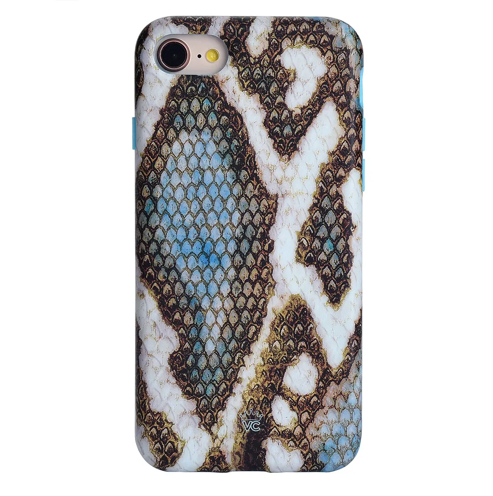 Blue Snakeskin iPhone Case