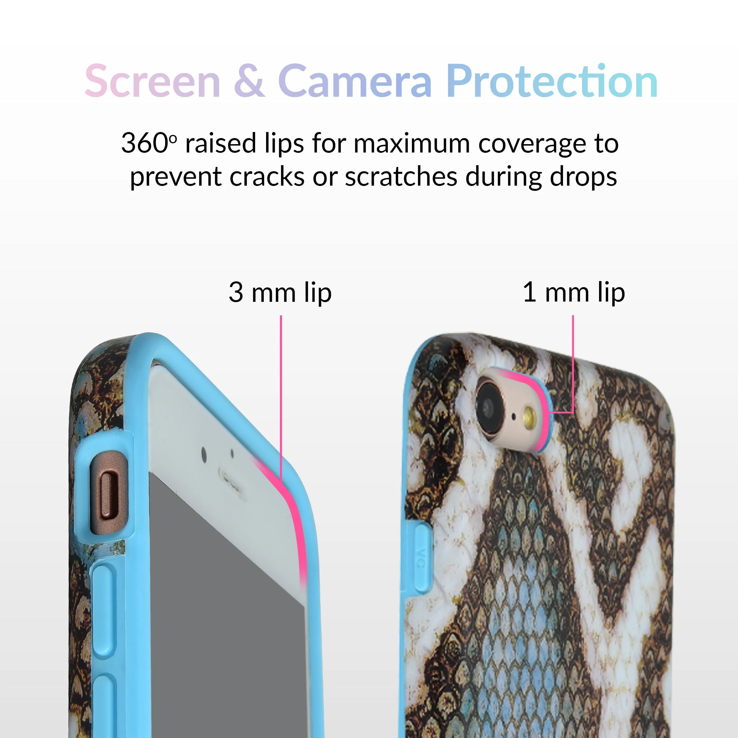 Blue Snakeskin iPhone Case