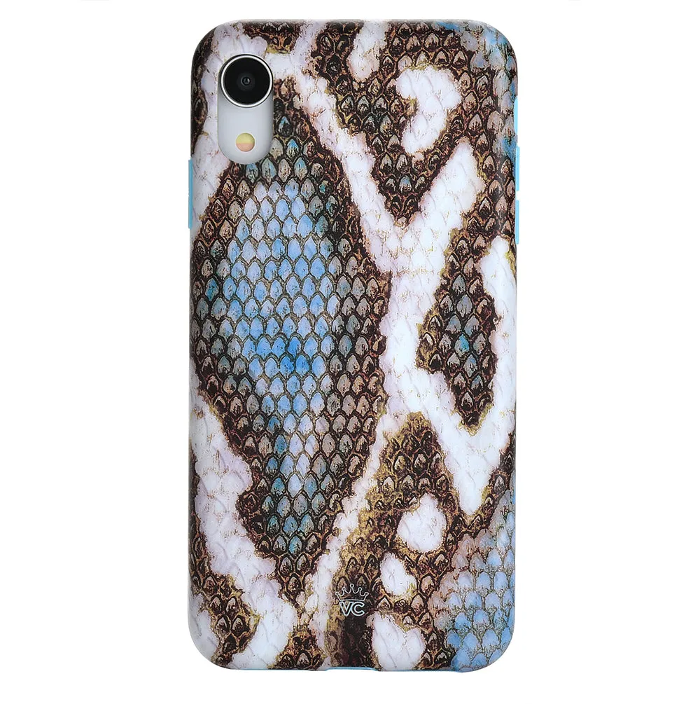 Blue Snakeskin iPhone Case