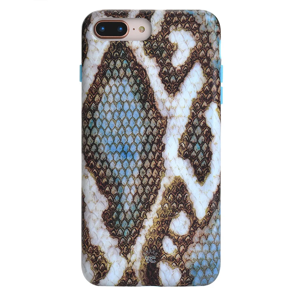 Blue Snakeskin iPhone Case