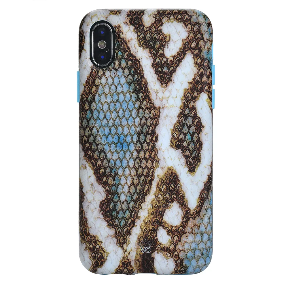 Blue Snakeskin iPhone Case