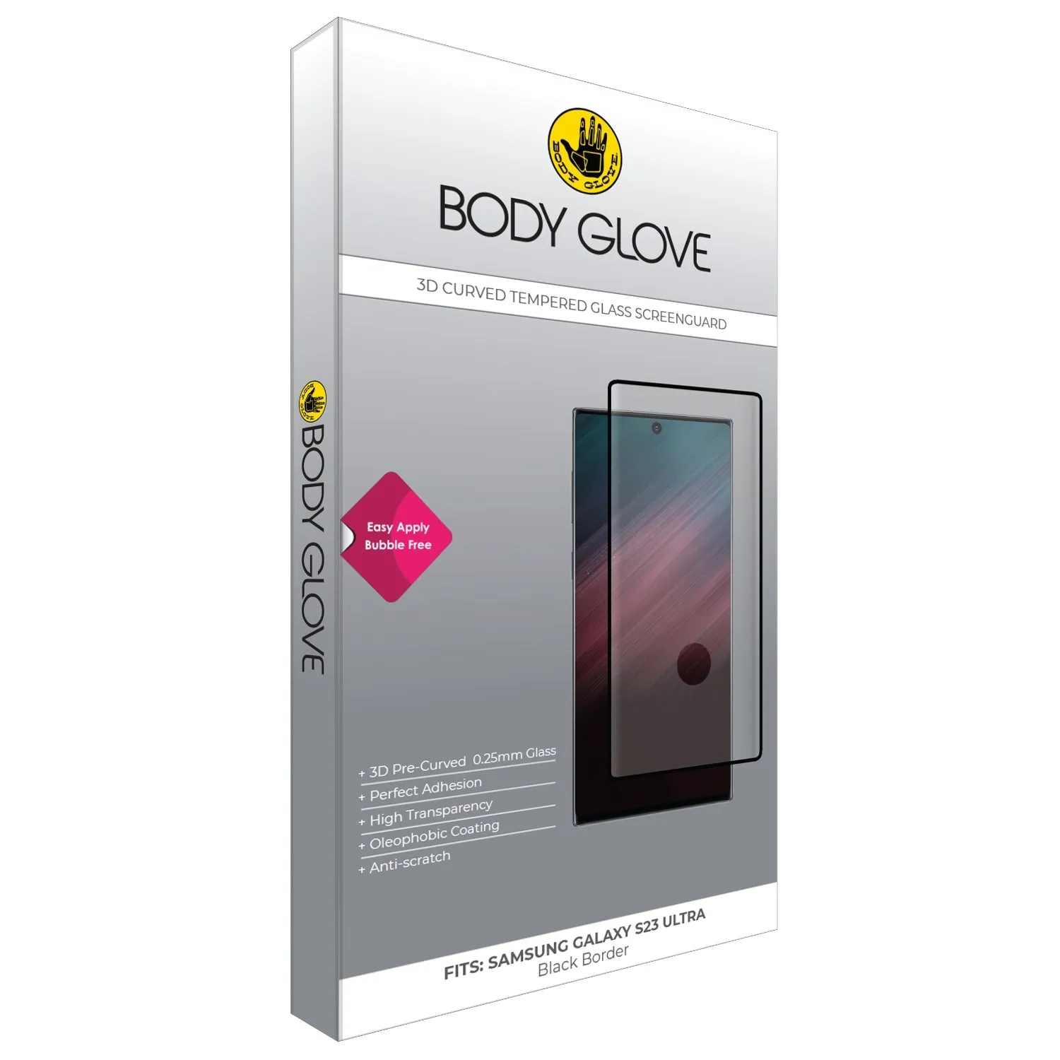 Body Glove 3D Tempered Glass Screen Protector - Samsung Galaxy S23 Ultra