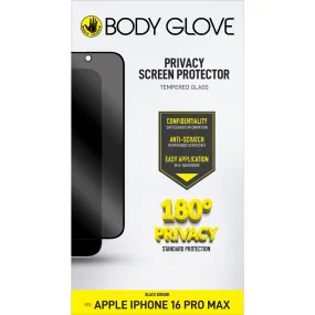 Body Glove Privacy Tempered Glass Screen Protector - Apple iPhone 16 Pro Max - Black Border (BGSGPTG-IP16PM)