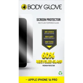 Body Glove Recycled Tempered Glass Screen Protector - Apple iPhone 16 Pro - Clear (BGSGRTG-I16PR)