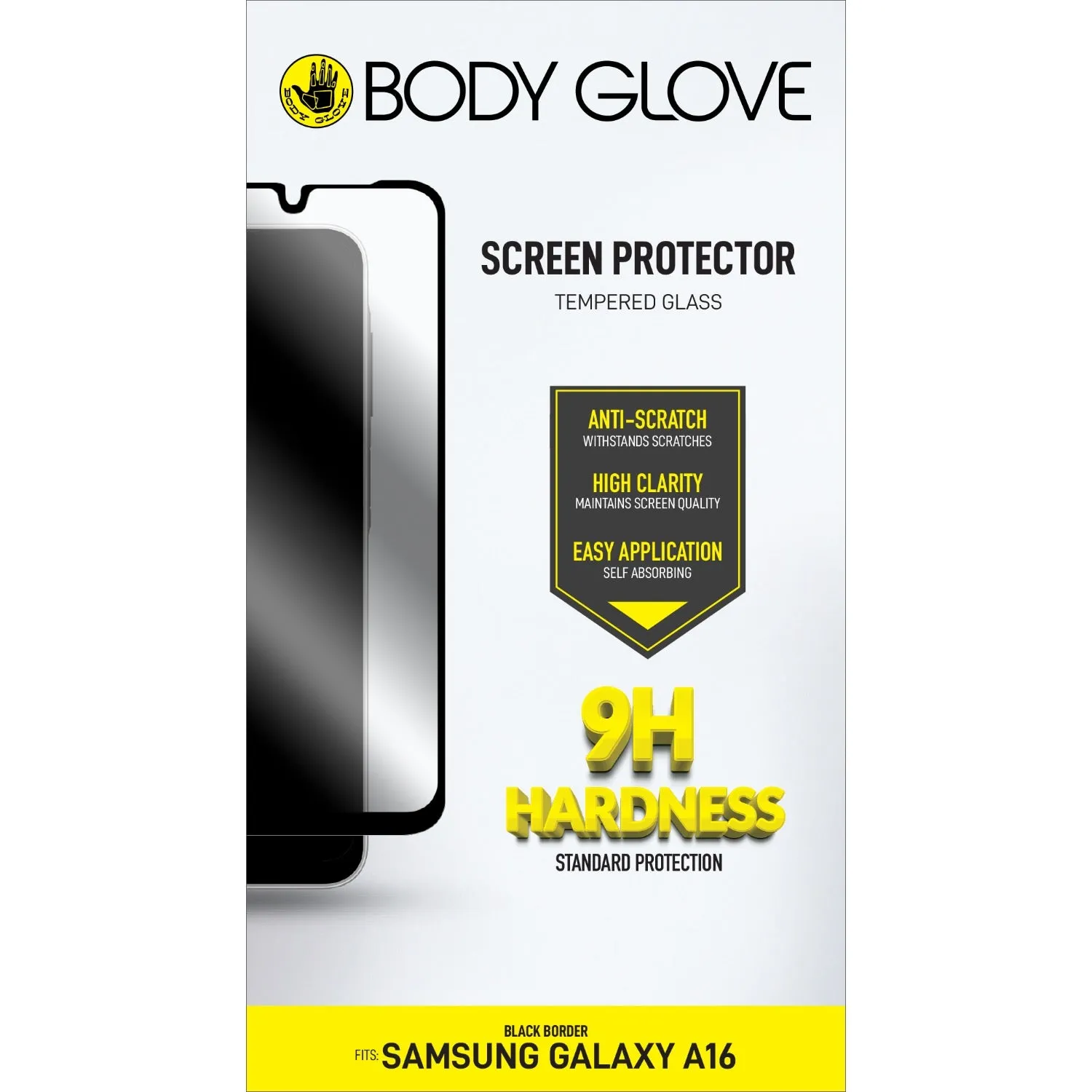 Body Glove Tempered Glass Screen Protector - Samsung Galaxy A16 - Black Border (BGSGFGTG-GA16)