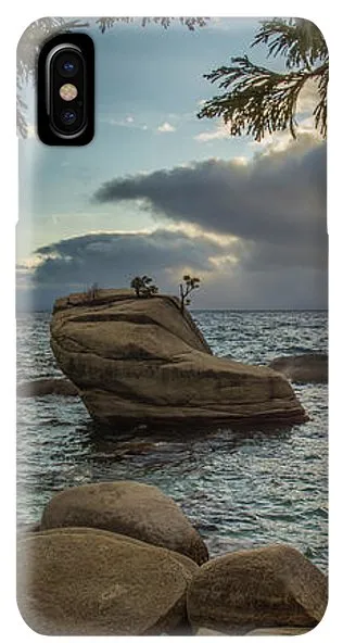 Bonsai Rock Through The Trees By Brad Scott - Phone Case