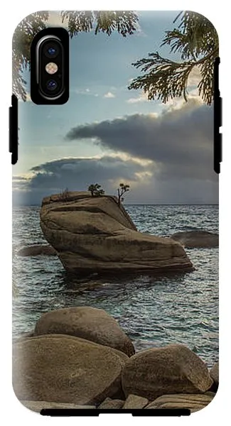 Bonsai Rock Through The Trees By Brad Scott - Phone Case