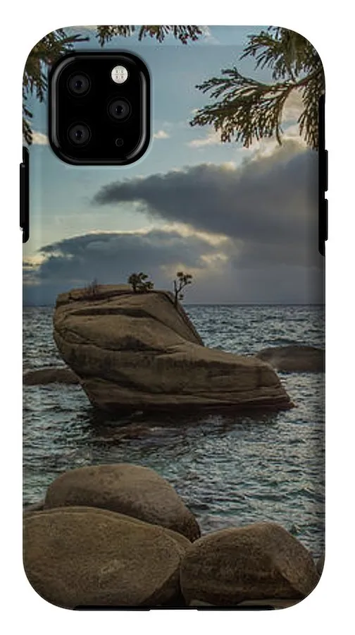 Bonsai Rock Through The Trees By Brad Scott - Phone Case