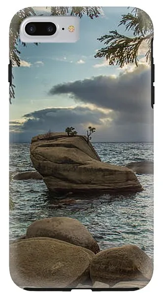 Bonsai Rock Through The Trees By Brad Scott - Phone Case