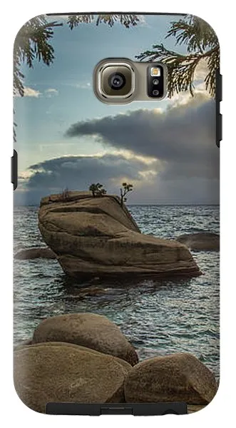 Bonsai Rock Through The Trees By Brad Scott - Phone Case