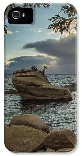 Bonsai Rock Through The Trees By Brad Scott - Phone Case