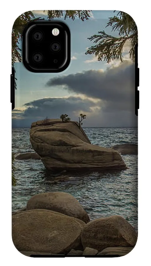 Bonsai Rock Through The Trees By Brad Scott - Phone Case