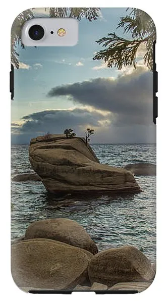 Bonsai Rock Through The Trees By Brad Scott - Phone Case