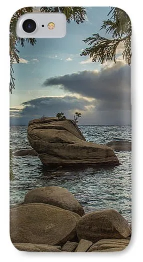 Bonsai Rock Through The Trees By Brad Scott - Phone Case