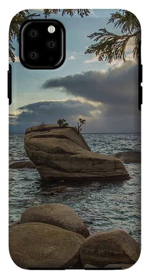 Bonsai Rock Through The Trees By Brad Scott - Phone Case