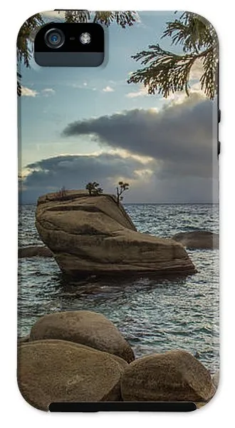 Bonsai Rock Through The Trees By Brad Scott - Phone Case