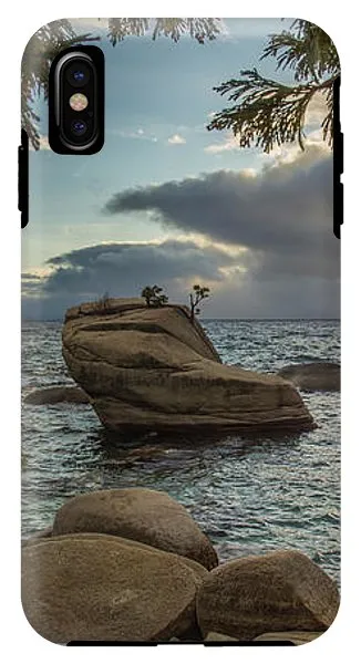 Bonsai Rock Through The Trees By Brad Scott - Phone Case