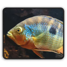 Brown and Orange Fish Gaming Mouse Pad