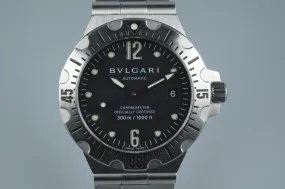 Bvlgari Scuba Diagono Professional SD40S with Papers