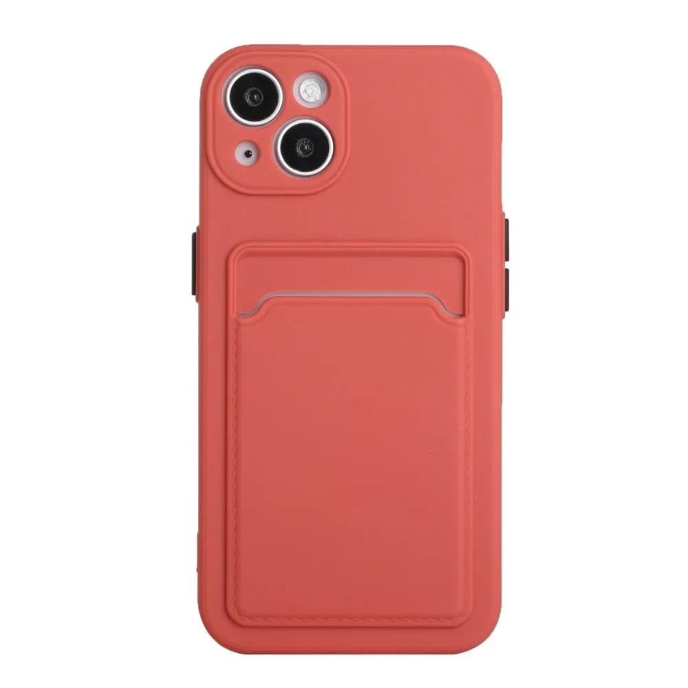 Card holder cover for iPhone 13 - Coral