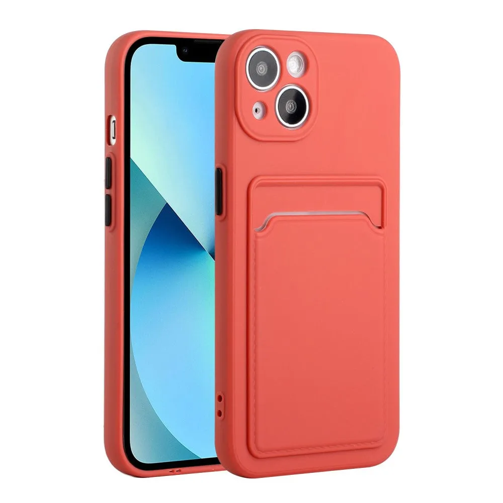 Card holder cover for iPhone 13 - Coral