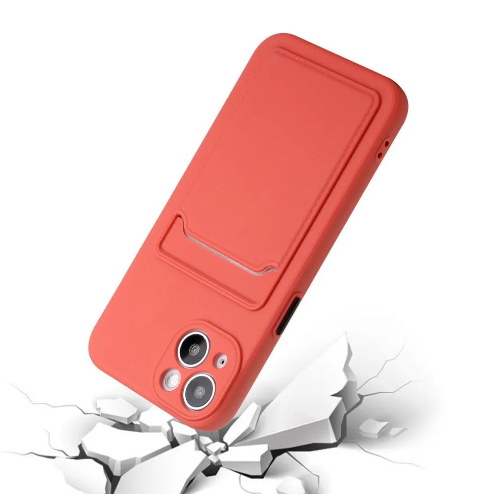 Card holder cover for iPhone 13 - Coral