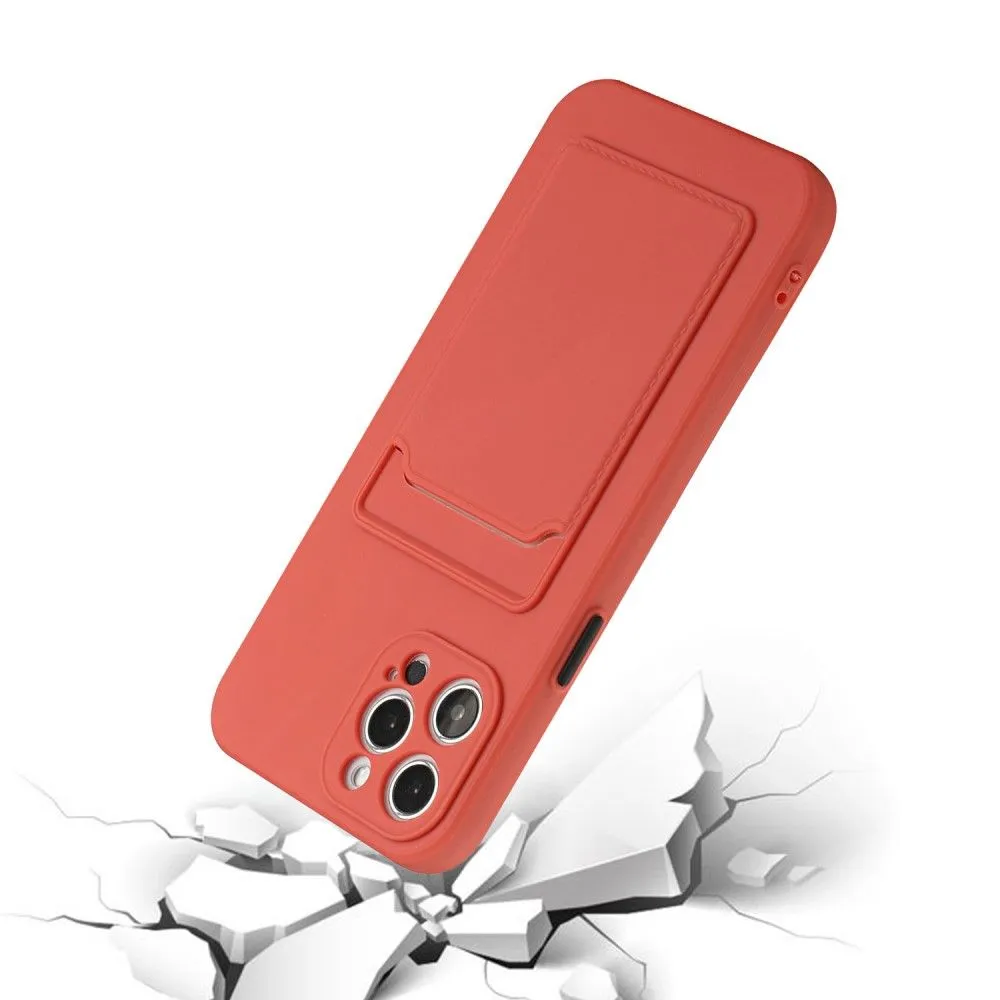 Card holder cover for iPhone 13 Pro Max - Coral