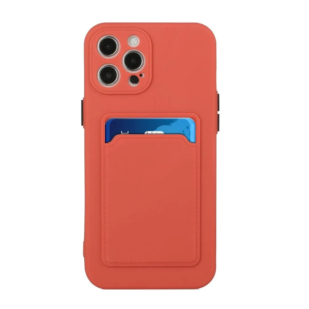 Card holder cover for iPhone 13 Pro Max - Coral