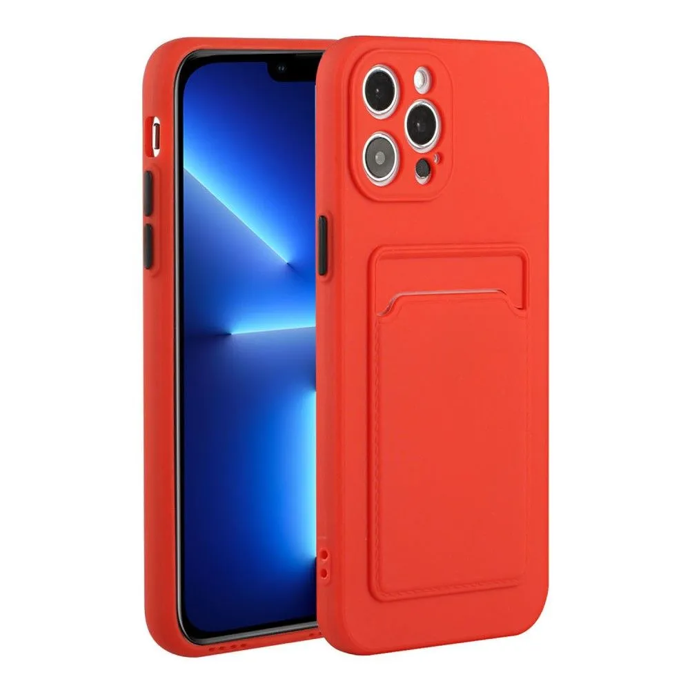 Card holder cover for iPhone 13 Pro - Red