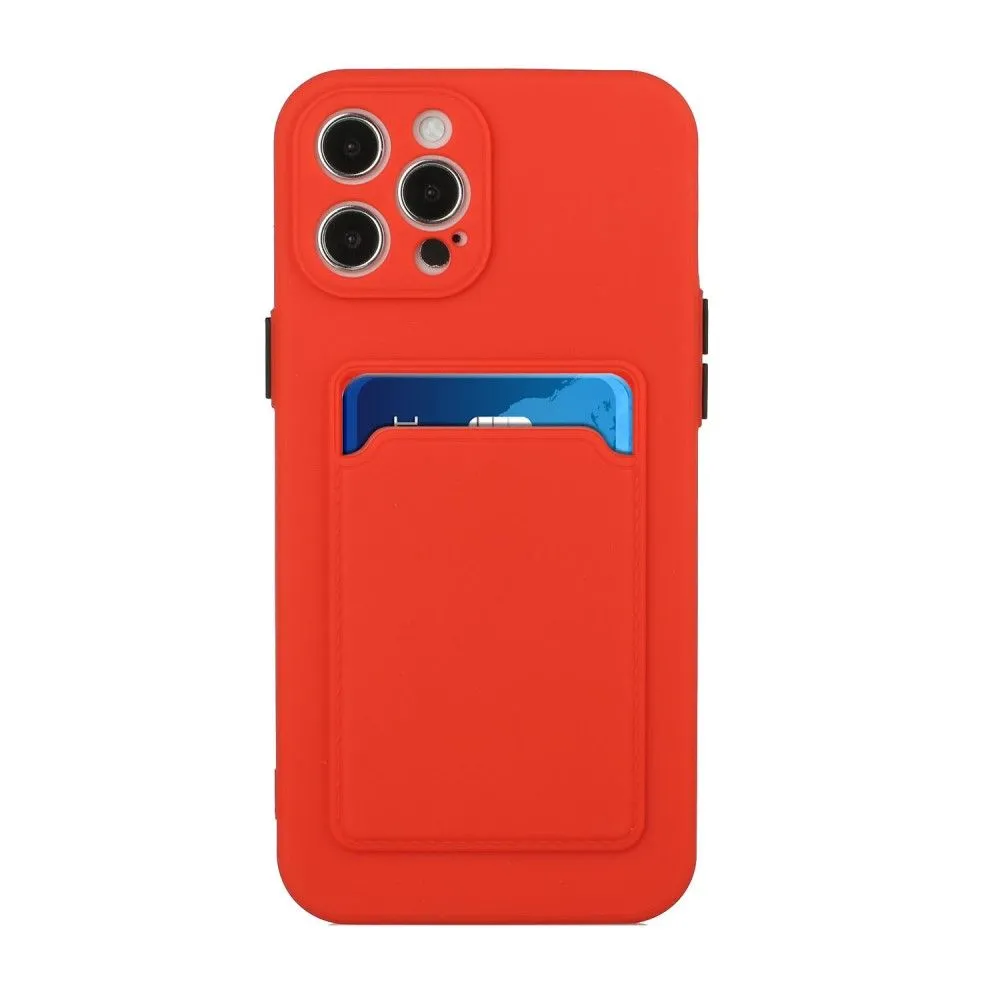 Card holder cover for iPhone 13 Pro - Red