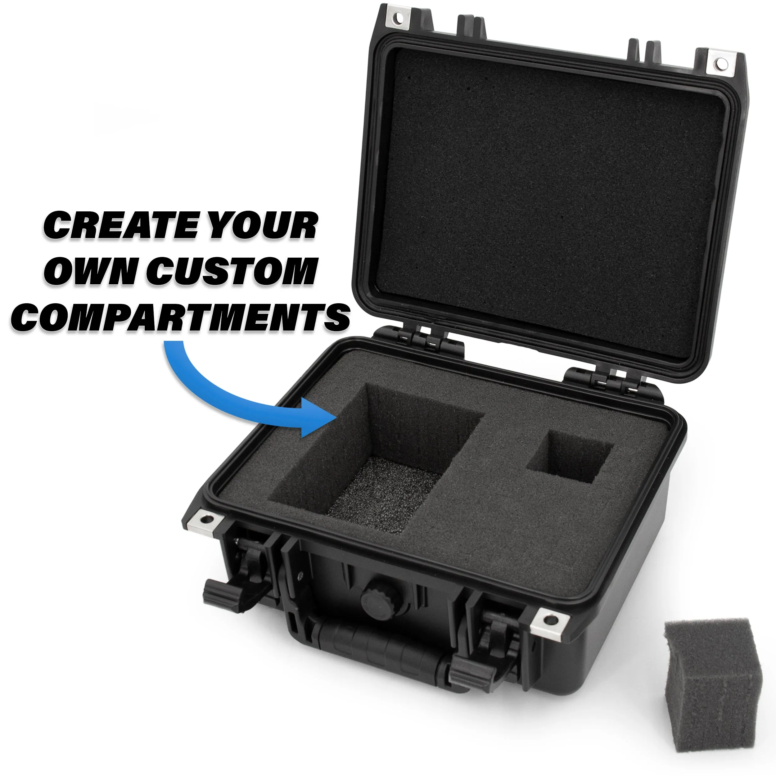 CASEMATIX 11" Waterproof Studio Recording Case Compatible with Blue Ember Xlr Condenser Microphone and Small Accessories