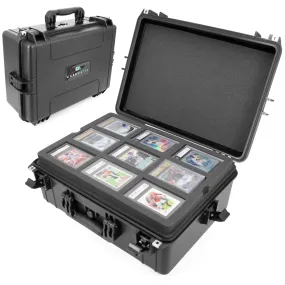 CASEMATIX XL Graded Card Case Compatible with 160  BGS PSA FGS Graded Sports Trading Cards, Waterproof Graded Slab Card Storage Box