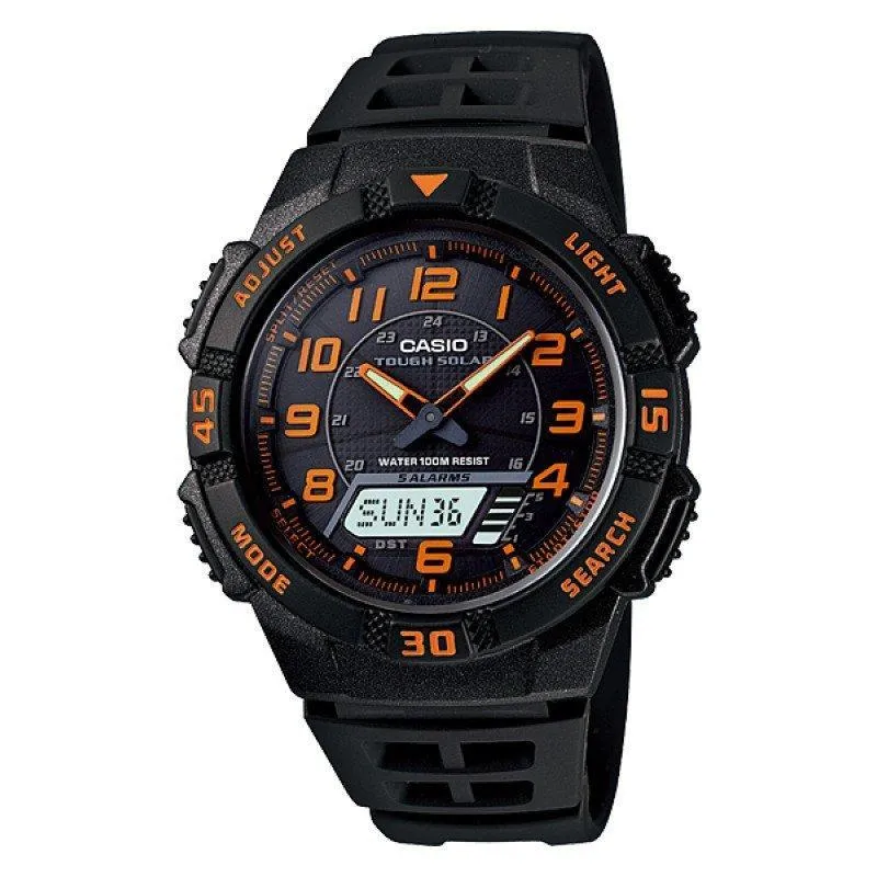 Casio AQ-S800W-1B2 Black Solar Powered Watch for Men