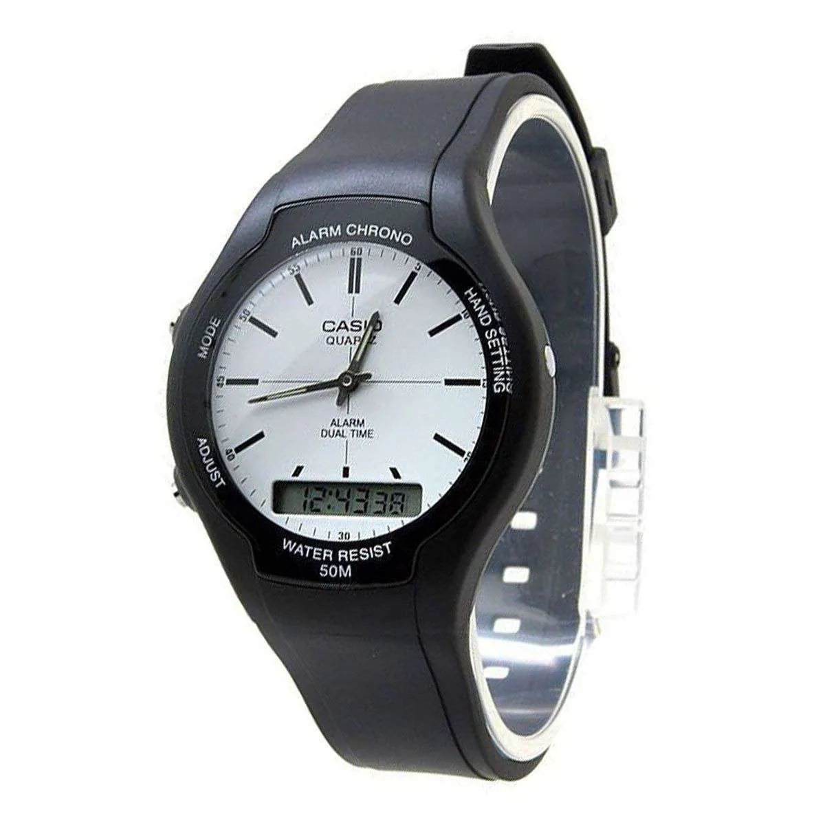 Casio AW-90H-7EVDF Black Resin Watch for Men and Women