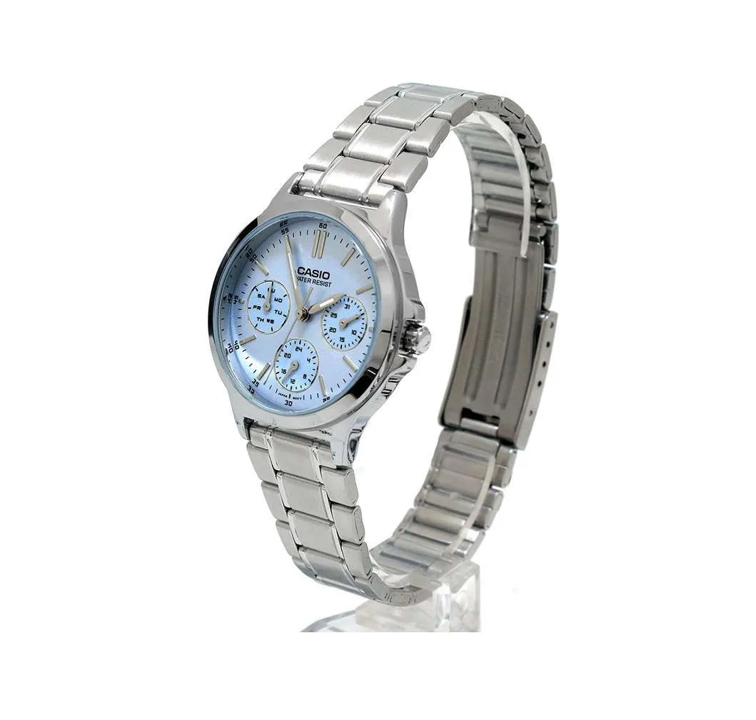 Casio LTP-V300D-2A Silver Stainless Steel Strap Analog Watch for Men and Women