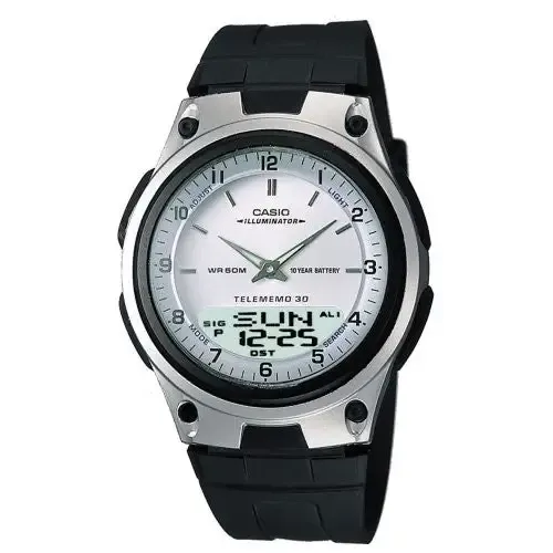 Casio Men's Analog Digital 30 Page Data Bank Watch AW80-7