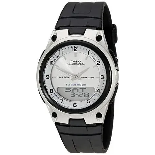 Casio Men's Analog Digital 30 Page Data Bank Watch AW80-7