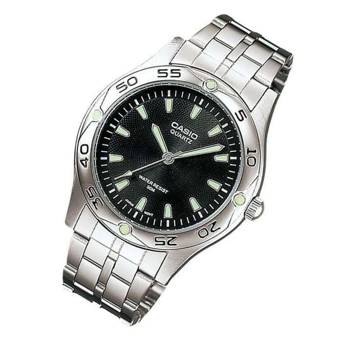 Casio MTP-1243D-1AVDF Silver Stainless Steel Strap Watch for Men