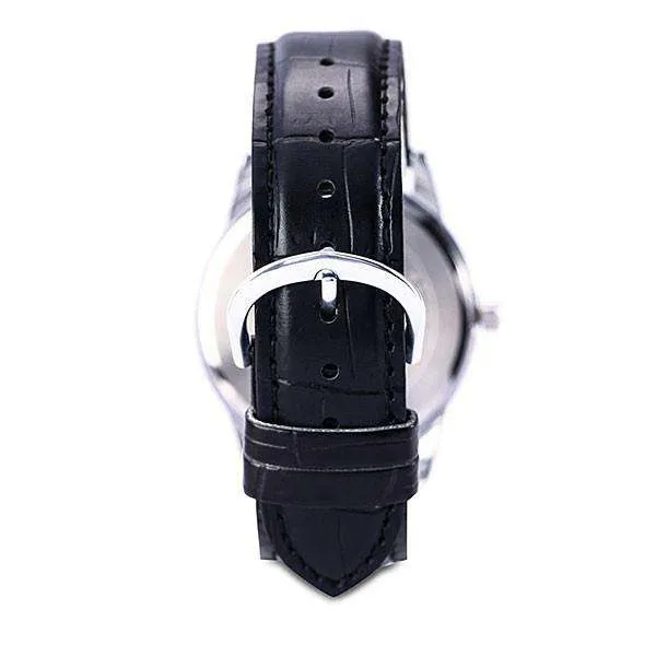 Casio MTP-V001L-1B Black Leather Strap Watch For Men