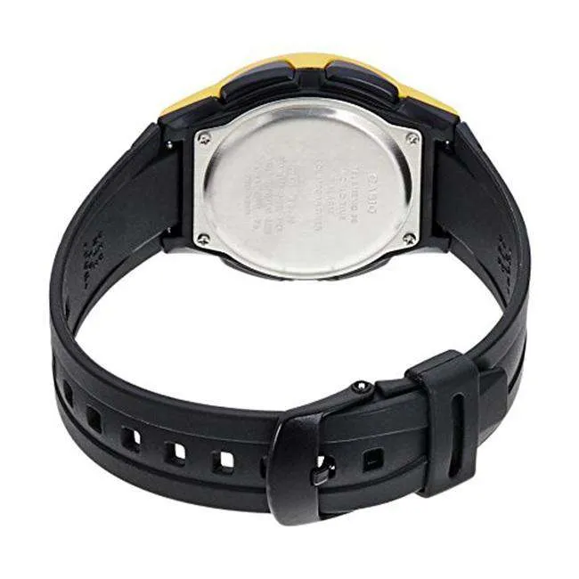 Casio Standard AW-80-9B Black/Yellow Resin Strap Watch for Men