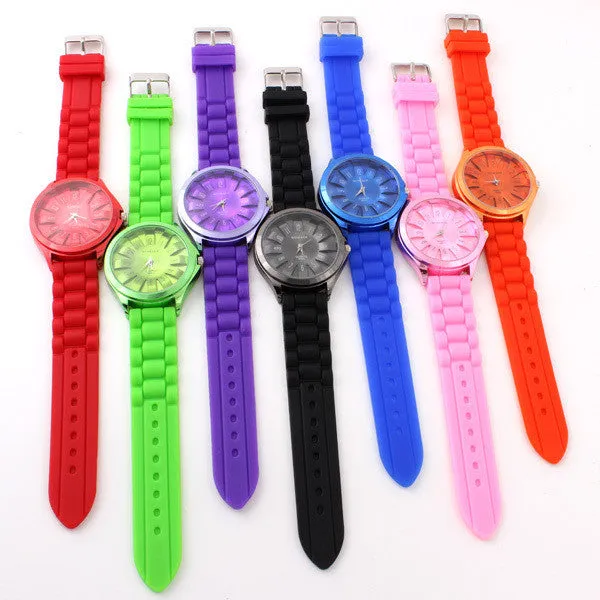 Casual Watch Womage Unisex SunFlower Sports Watches Silicone Strap Ladies Quartz watches Analog Wristwatches