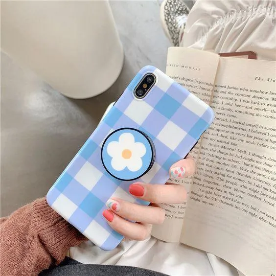 Check Print Hard Slim Matte Phone Case Cover