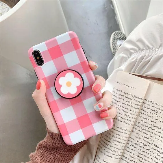 Check Print Hard Slim Matte Phone Case Cover