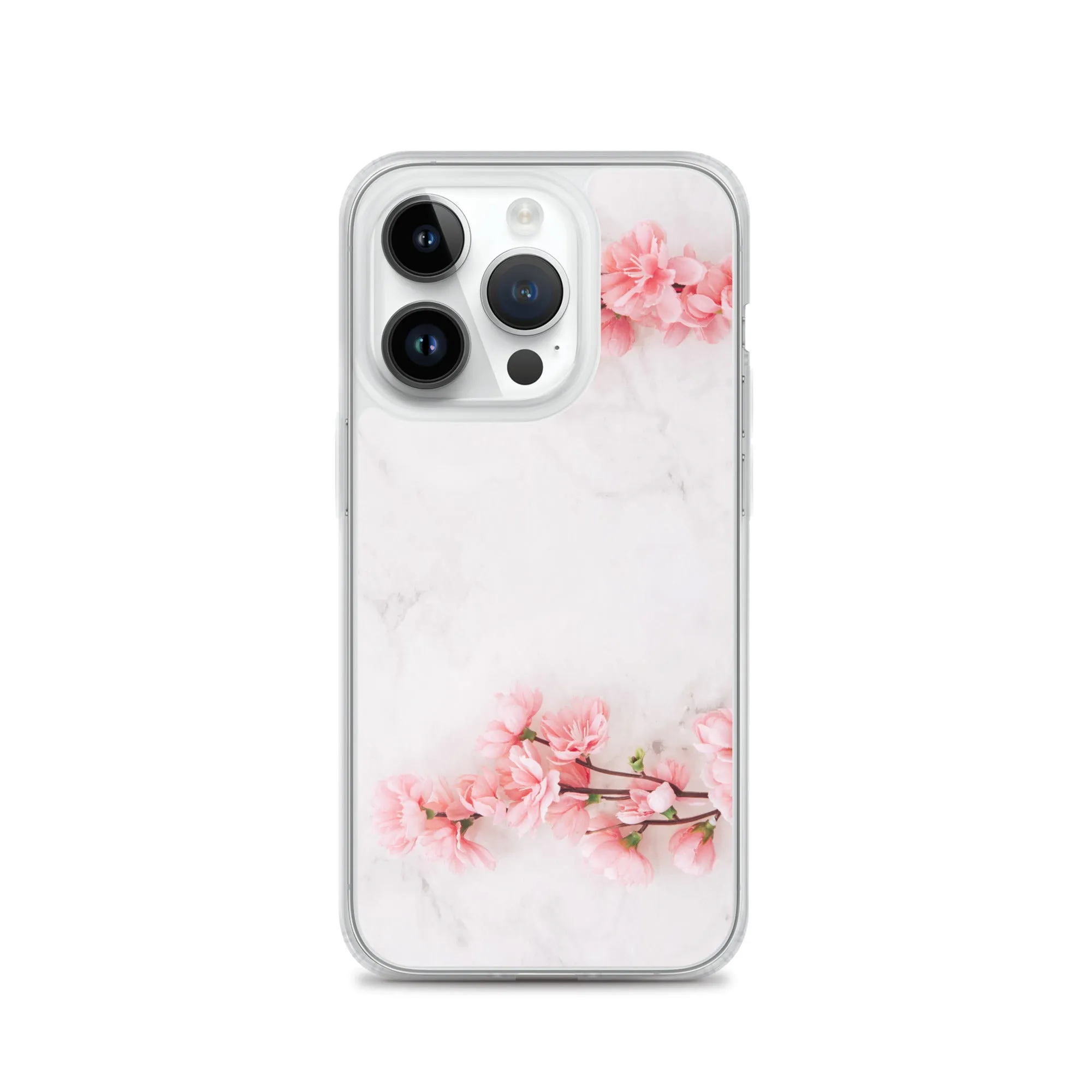 Cherry Blossom iPhone 14 13 12 Pro Max Case Pink, White Marble Flower iPhone Rose Cute Case Gift iPhone 11 Mini SE 2020 XS XR X 7 Plus 8