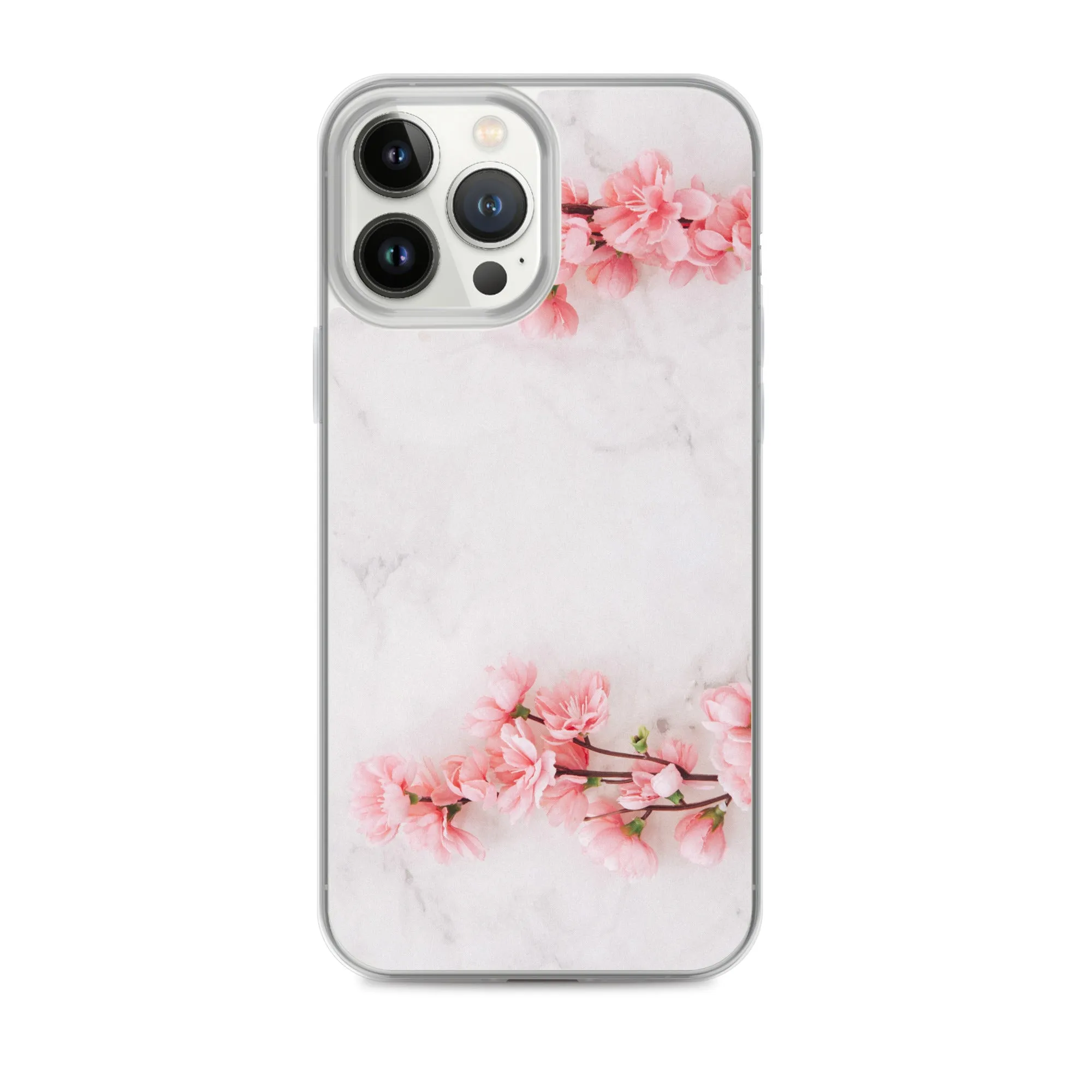 Cherry Blossom iPhone 14 13 12 Pro Max Case Pink, White Marble Flower iPhone Rose Cute Case Gift iPhone 11 Mini SE 2020 XS XR X 7 Plus 8