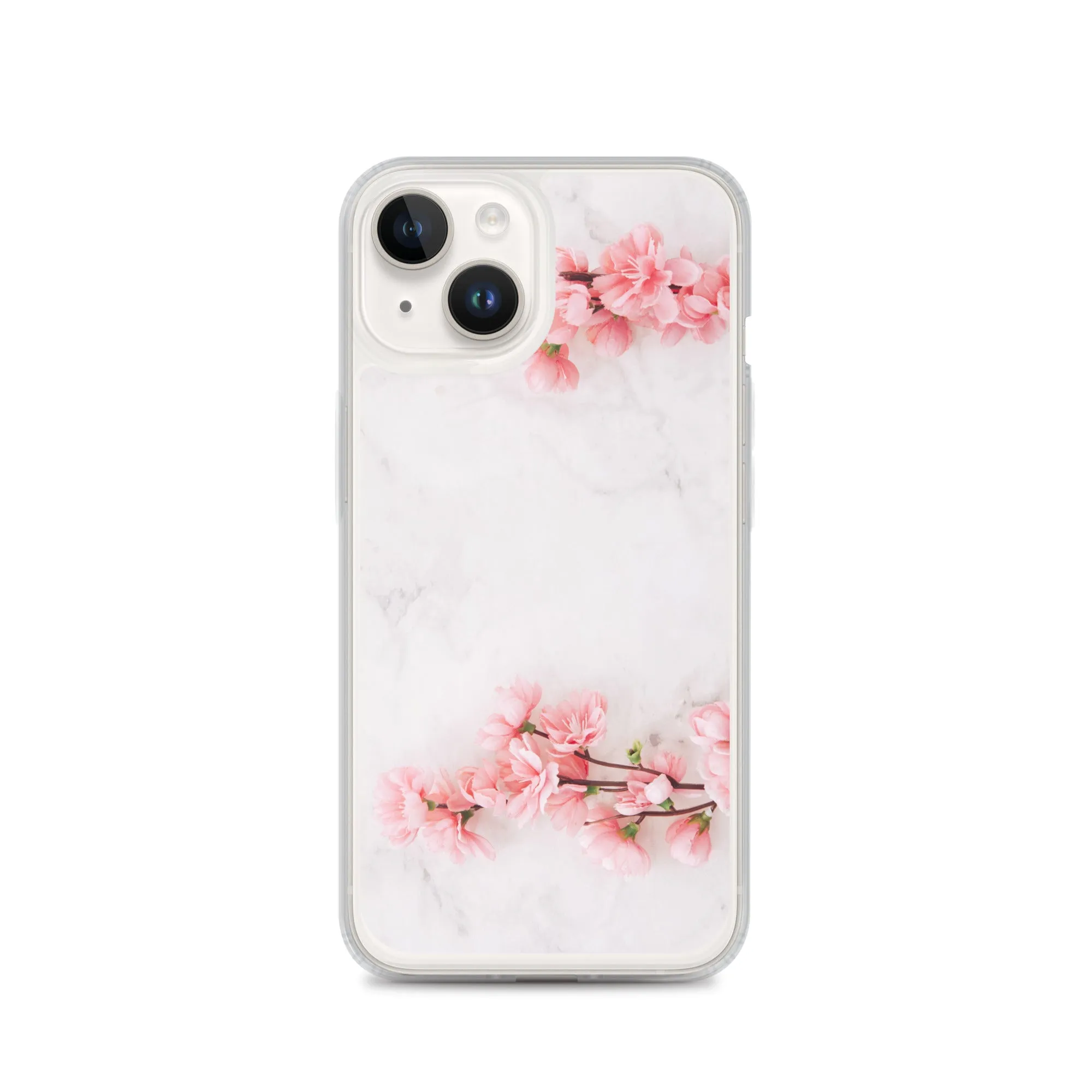 Cherry Blossom iPhone 14 13 12 Pro Max Case Pink, White Marble Flower iPhone Rose Cute Case Gift iPhone 11 Mini SE 2020 XS XR X 7 Plus 8