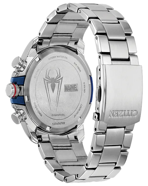 Citizen Spider-Man Eco-Drive Blue Dial Watch CA0429-53W