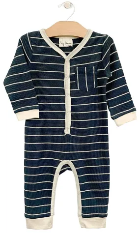 City Mouse Storm Cloud Rib Stripe Romper