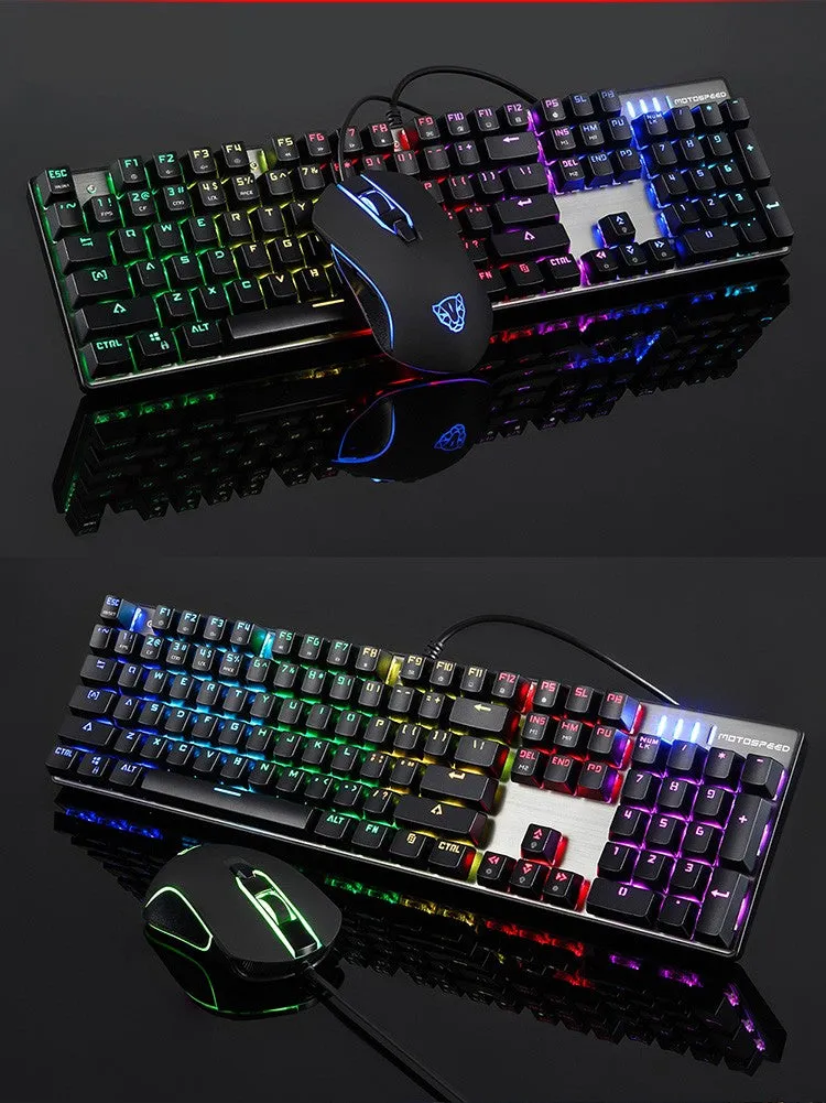 CK888 RGB Backlight Mechanical Gaming Keyboard   Mouse  Game Keyboard Mouse Set with 1.8M Cable for Computer Pro Gamer